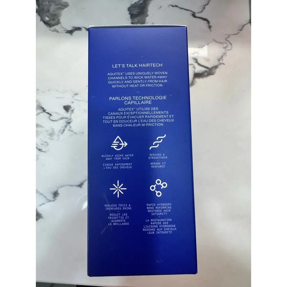 Aquis Hair TOWEL– Rapid-Drying Microfiber White 19"x40" NEW in Box - Picture 2 of 2